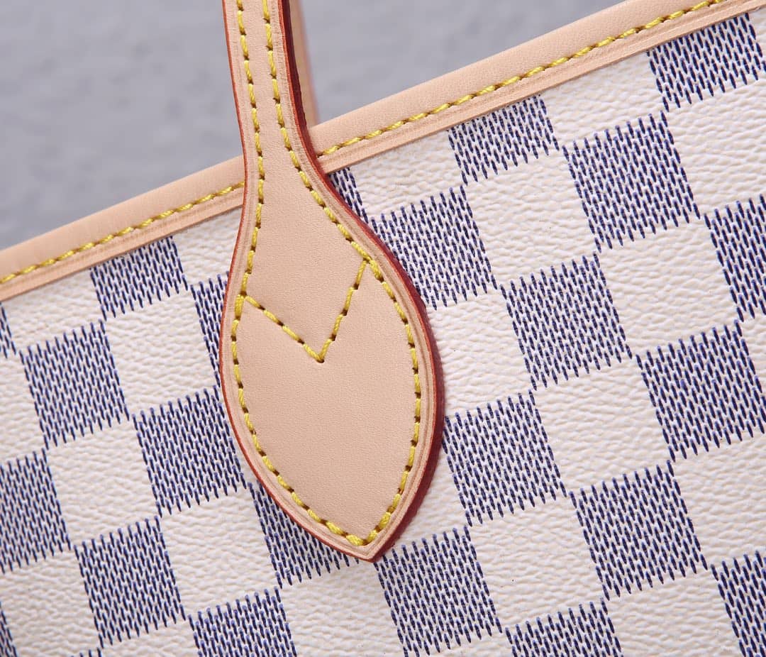 Louis Vuitton Neverfull MM Damier Azur Tote Replica White N41361