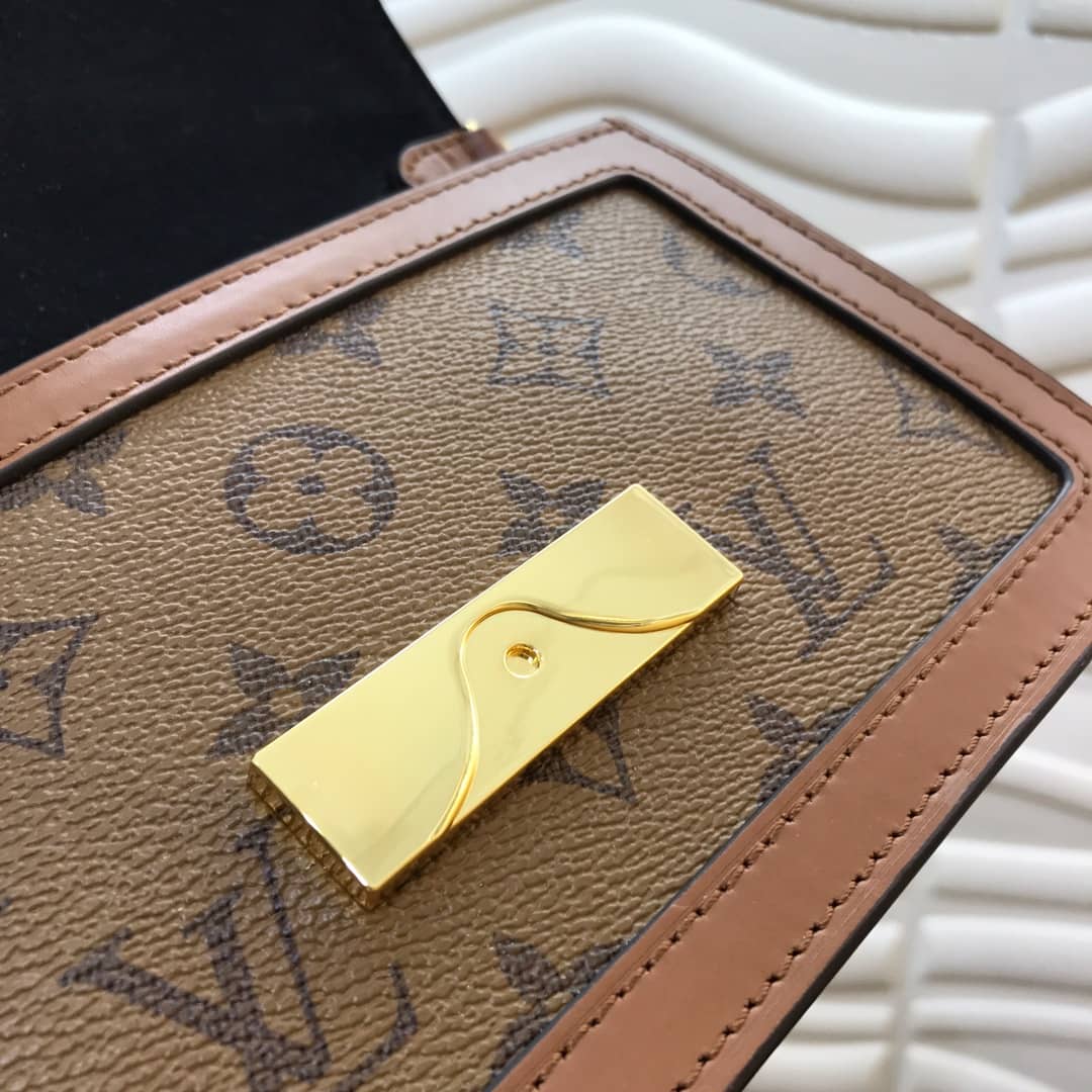 LV Bum Bag Dupe Monogram Reverse Dauphine Brown M44586