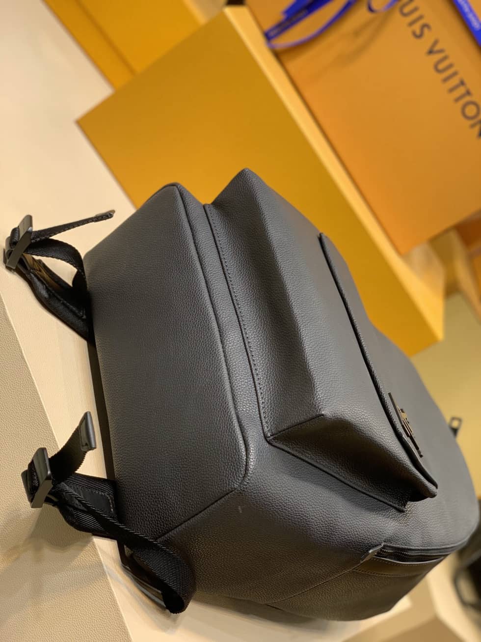 Louis Vuitton Aerogram Leather Black M57079 Replica Backpack