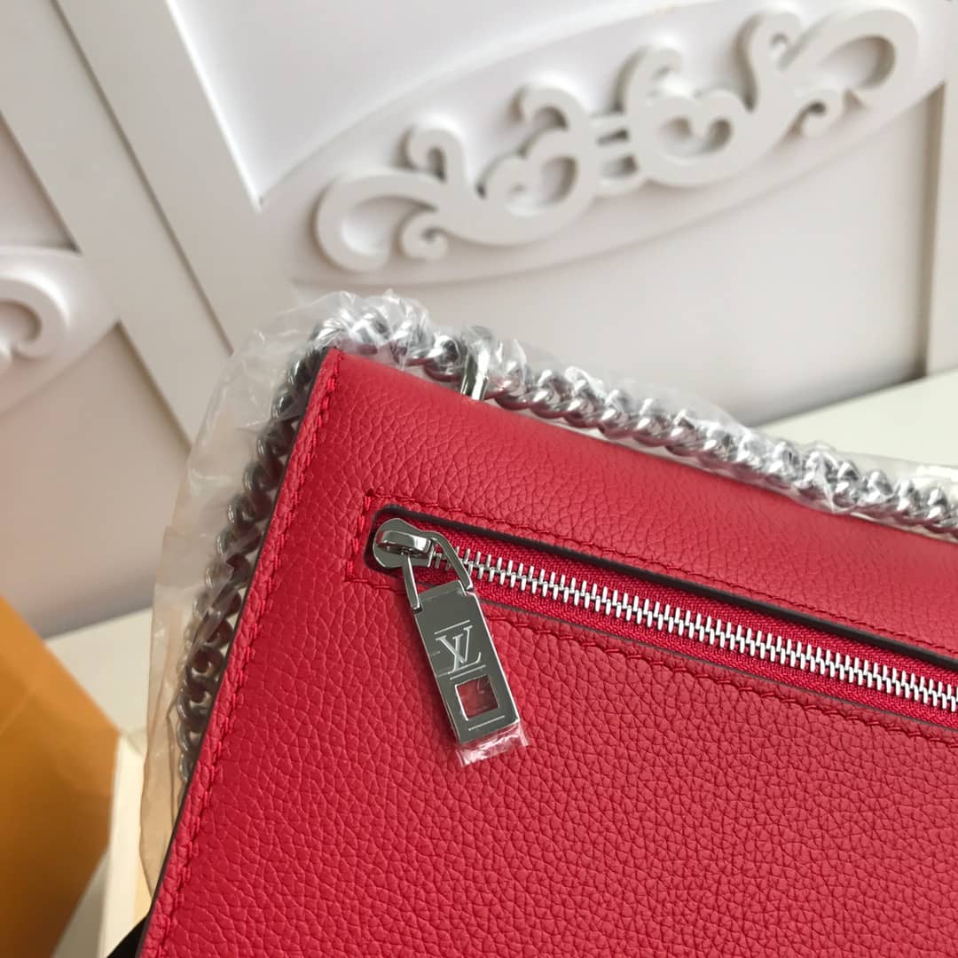 Louis Vuitton MyLockMe BB Calf Chain Replica Shoulder Bag Red M51418