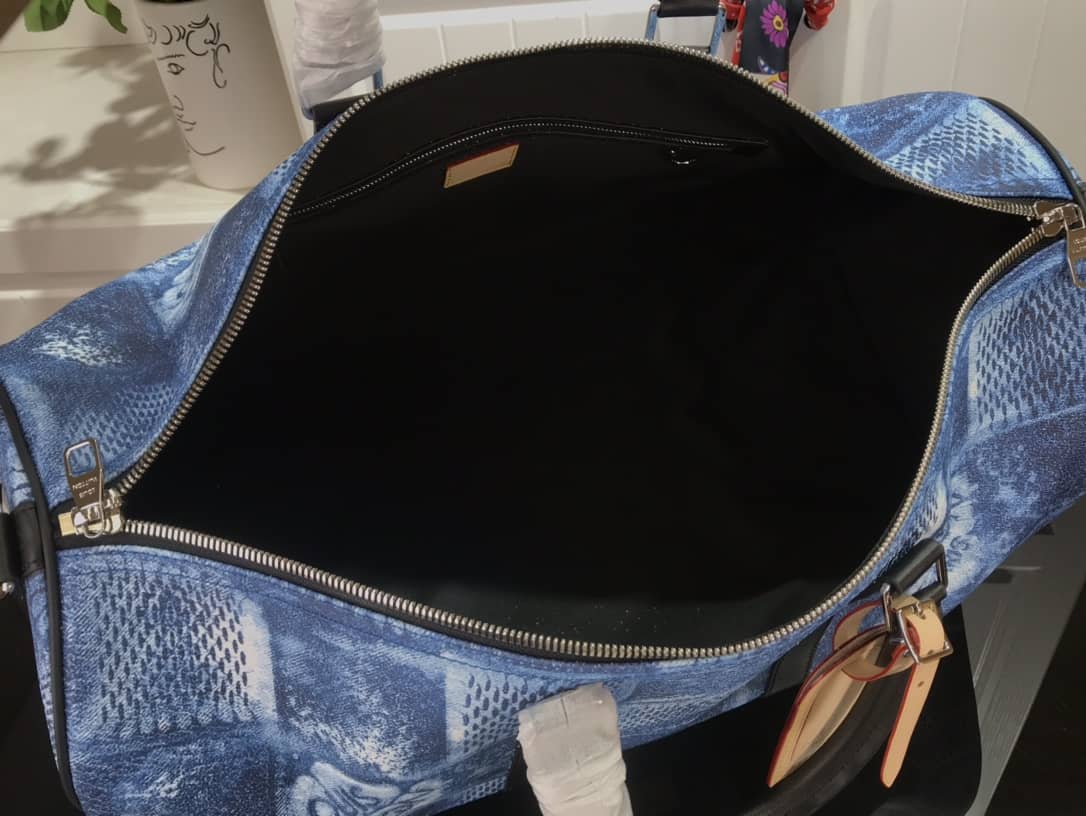 Louis Vuitton Keepall Bandoulière 50 Travel Bag Replica Blue N50069