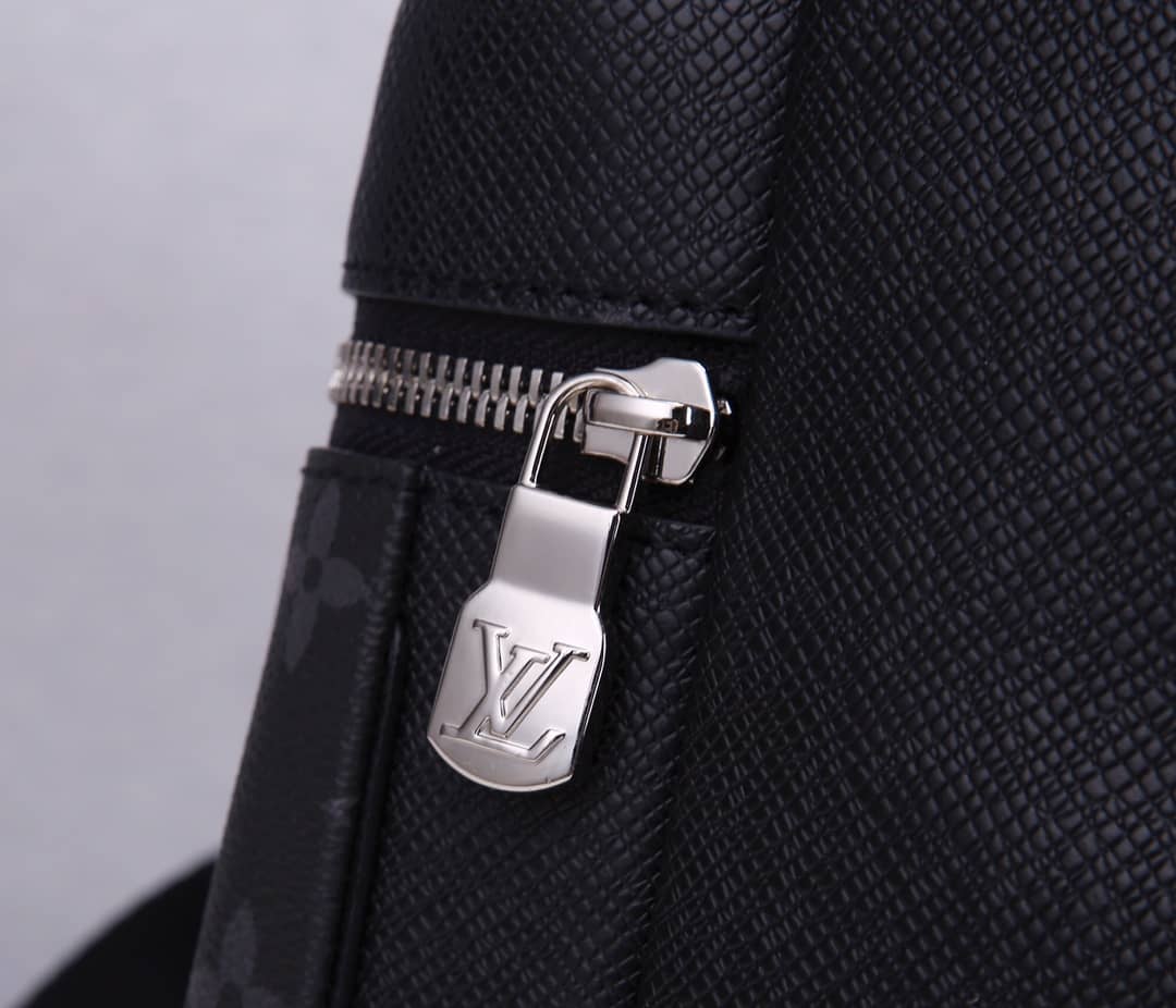 LV Backpack Replica Taiga Leather Outdoor Black M30417