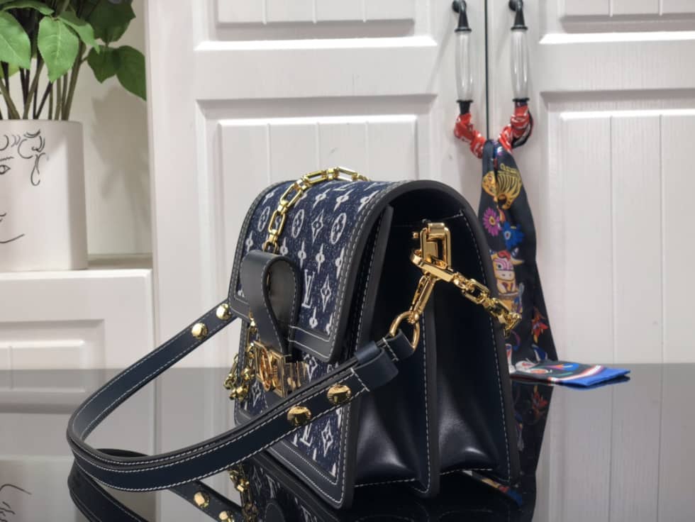 Louis Vuitton Dauphine MM Denim Leather M59631 Replica Shoulder Bag