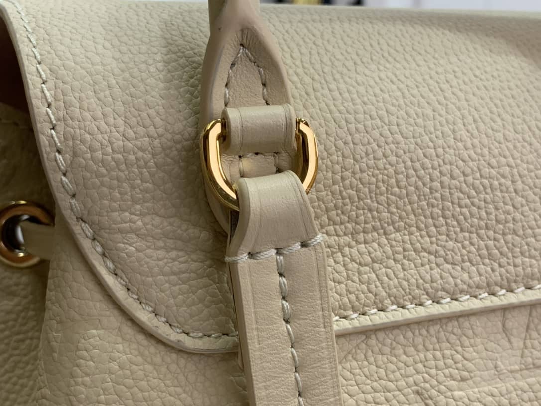 Louis Vuitton Ann Platt Montsouris PM Noir Leather Replica Backpack Beige M45205