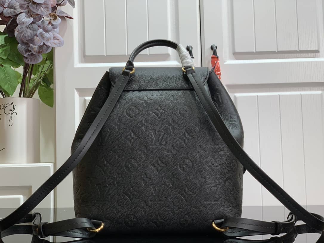 Louis Vuitton Ann Platt Montsouris PM Noir Leather Replica Backpack Black M45205