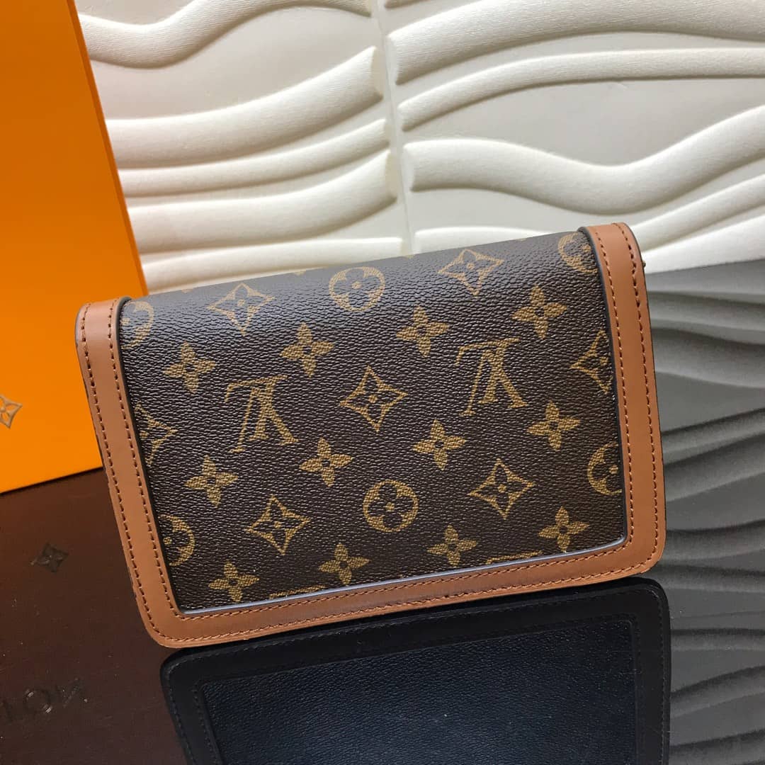 LV Bum Bag Dupe Monogram Reverse Dauphine Brown M44586