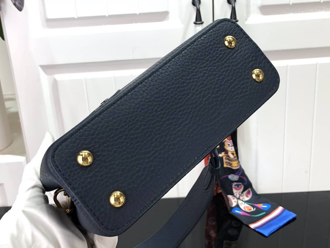 Louis Vuitton Capucines Embroidery Replica Bag Blue M48865