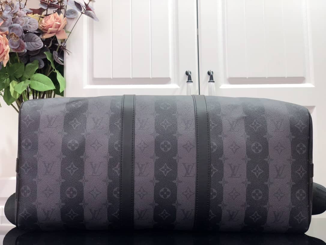 Louis Vuitton Keepall Bandouliere x Nigo Monogram Replica Stripes Gray M40567