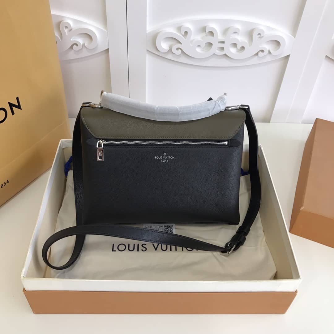Louis Vuitton MyLockMe 2way Leather Grain Satchel Replica Green M54849