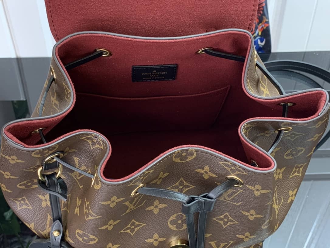 Louis Vuitton Montsouris PM Noir Monogram Replica Backpack M45515