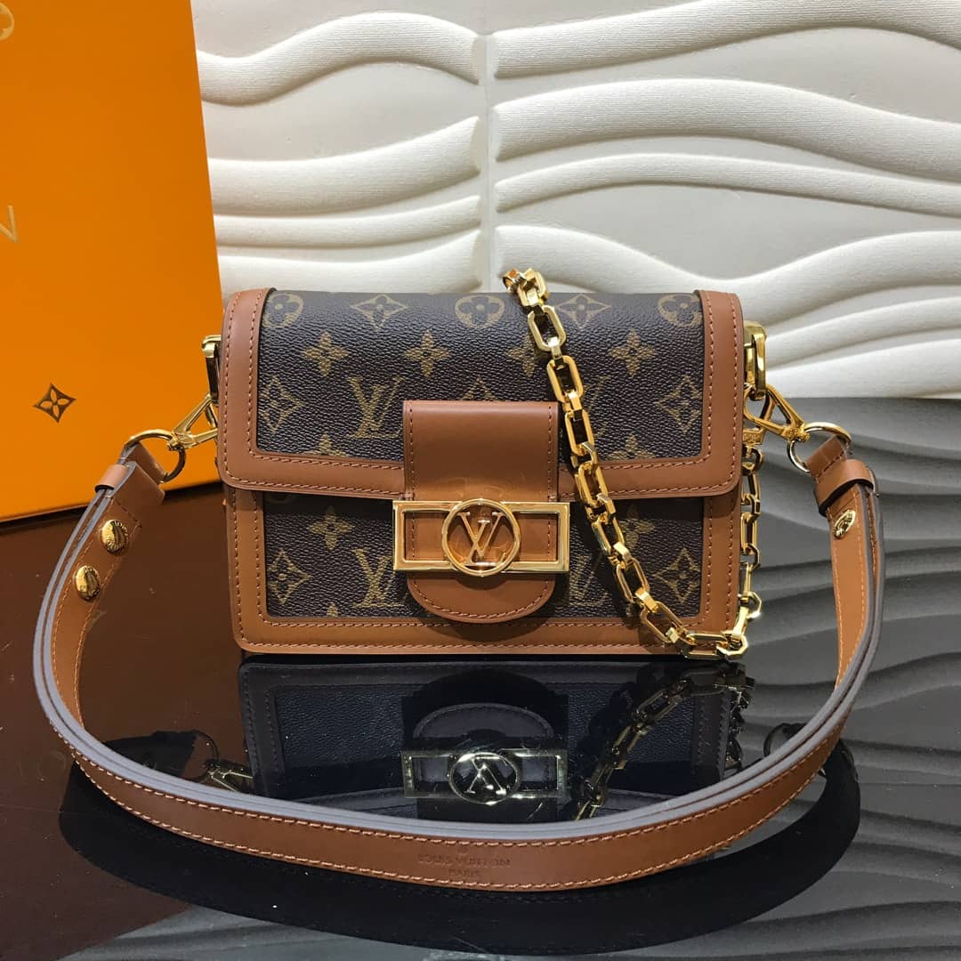 Louis Vuitton Reverse Monogram Dauphine MM M45958 Shoulder Bag Replica