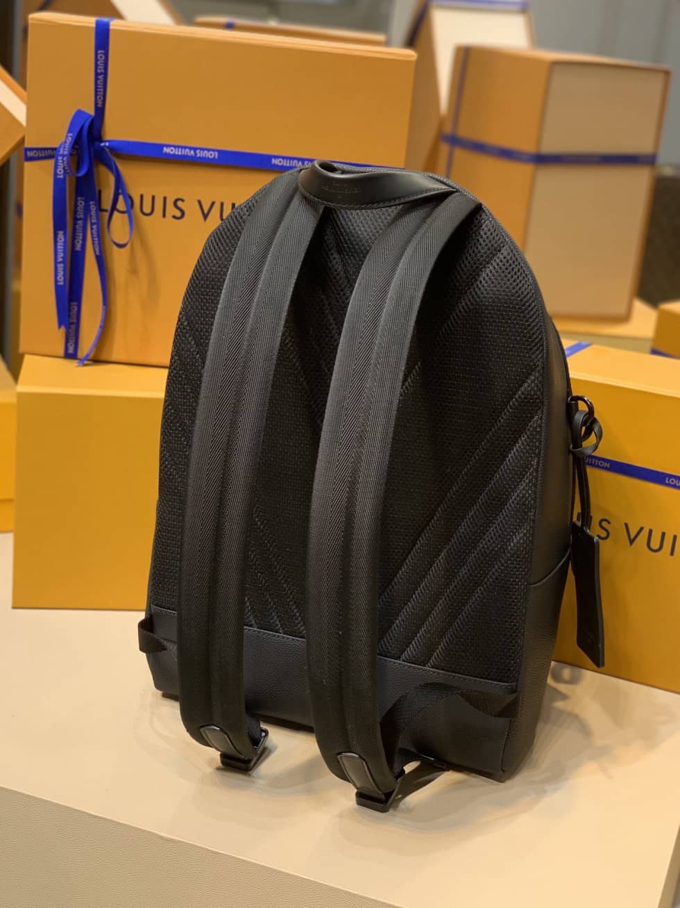 Louis Vuitton Aerogram Leather Black M57079 Replica Backpack