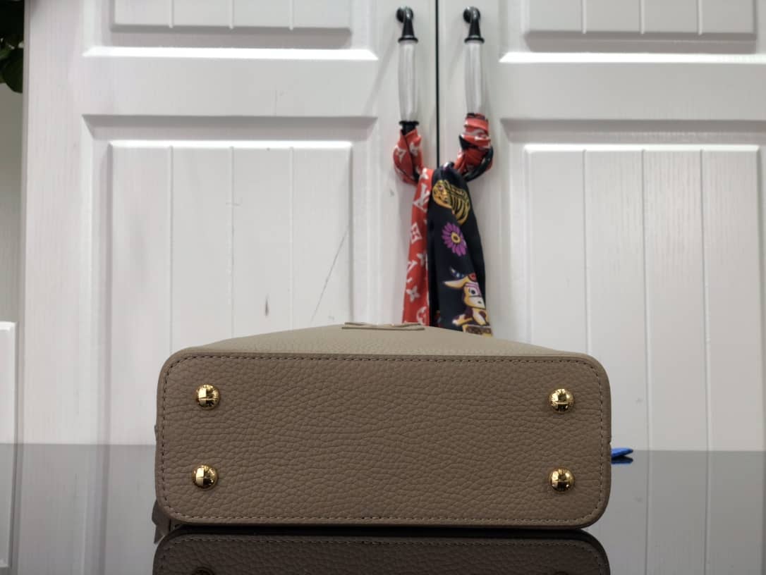 Louis Vuitton Capucines Embroidery Replica Bag Gray M48865