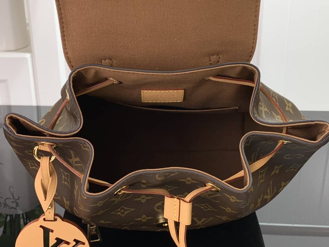 Louis Vuitton Ann Platt Montsouris PM Noir Leather Replica Backpack Brown M45205