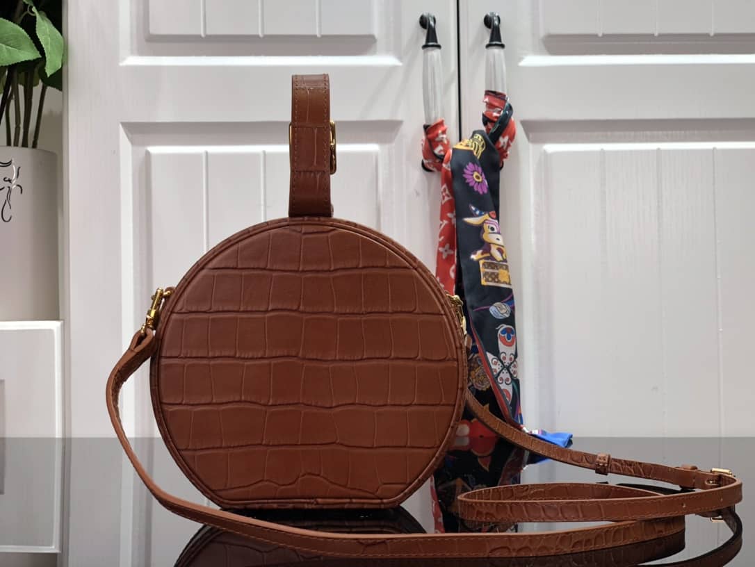 Louis Vuitton Petite Boite Chapeau Crocodilien Brillant Replica Bag Yellow N93597