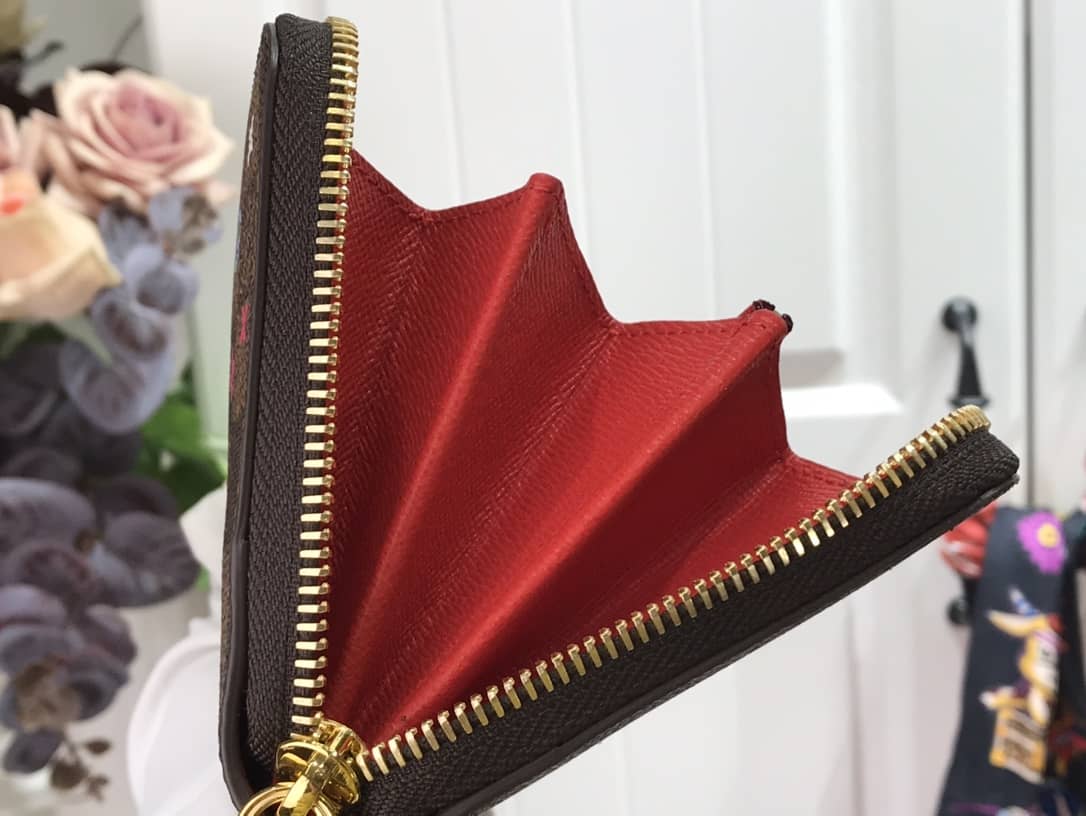 Louis Vuitton Christmas Damier Ebene Canvas Zippy Wallet Replica N60403