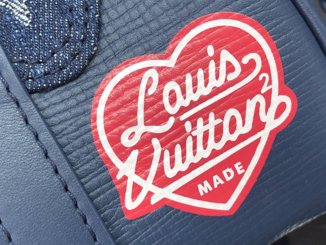 Louis Vuitton x Nigo Keepall XS Leather Monogram Denim Bag Replica Blue M81011