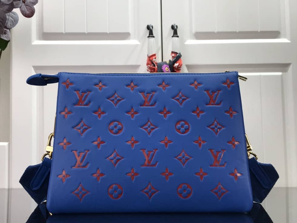Louis Vuitton Embossed Lambskin Coussin PM Blue M58628 Replica Shoulder Bag
