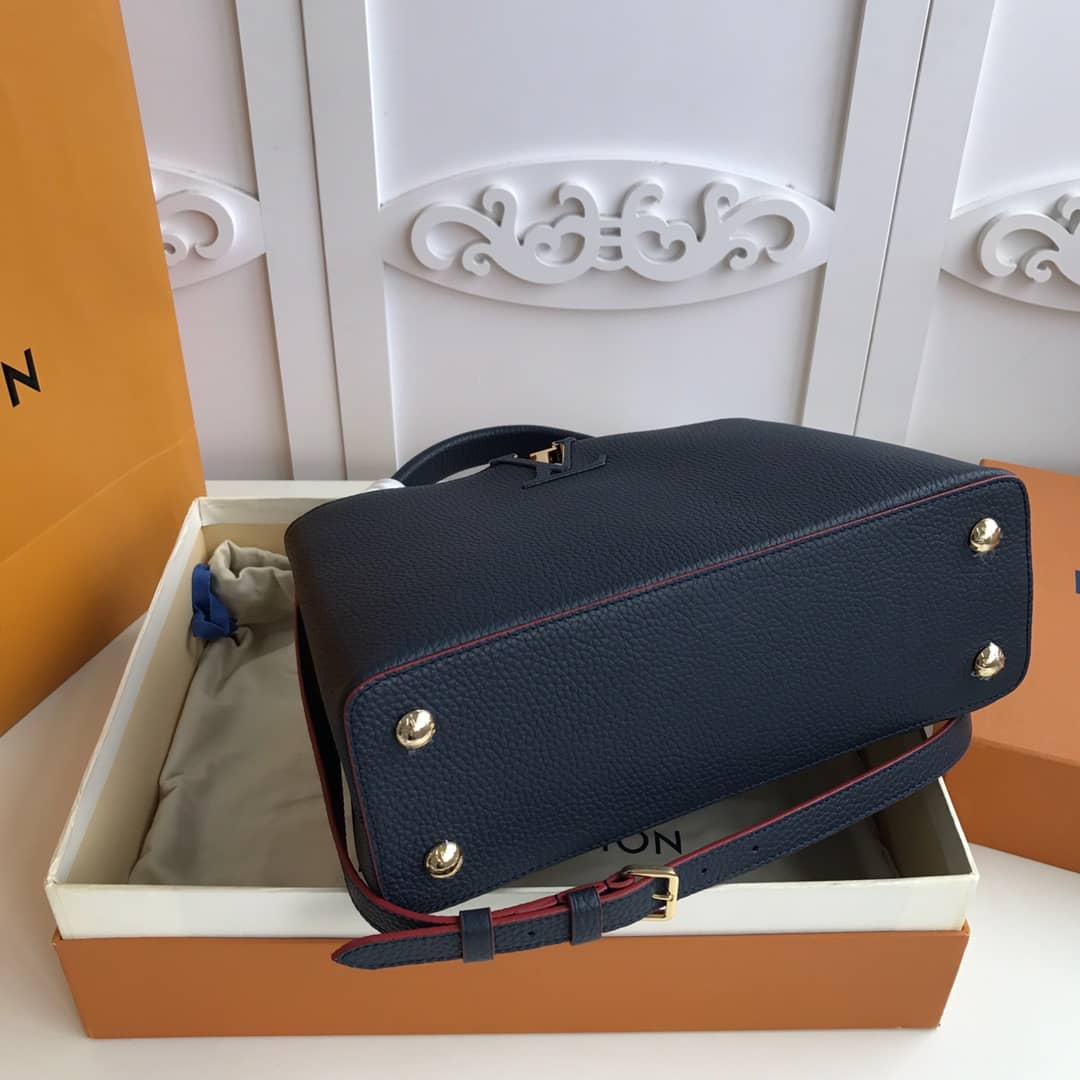 Louis Vuitton Capucines MM 2way Taurillon Leather Shoulder Bag Replica Blue M43934