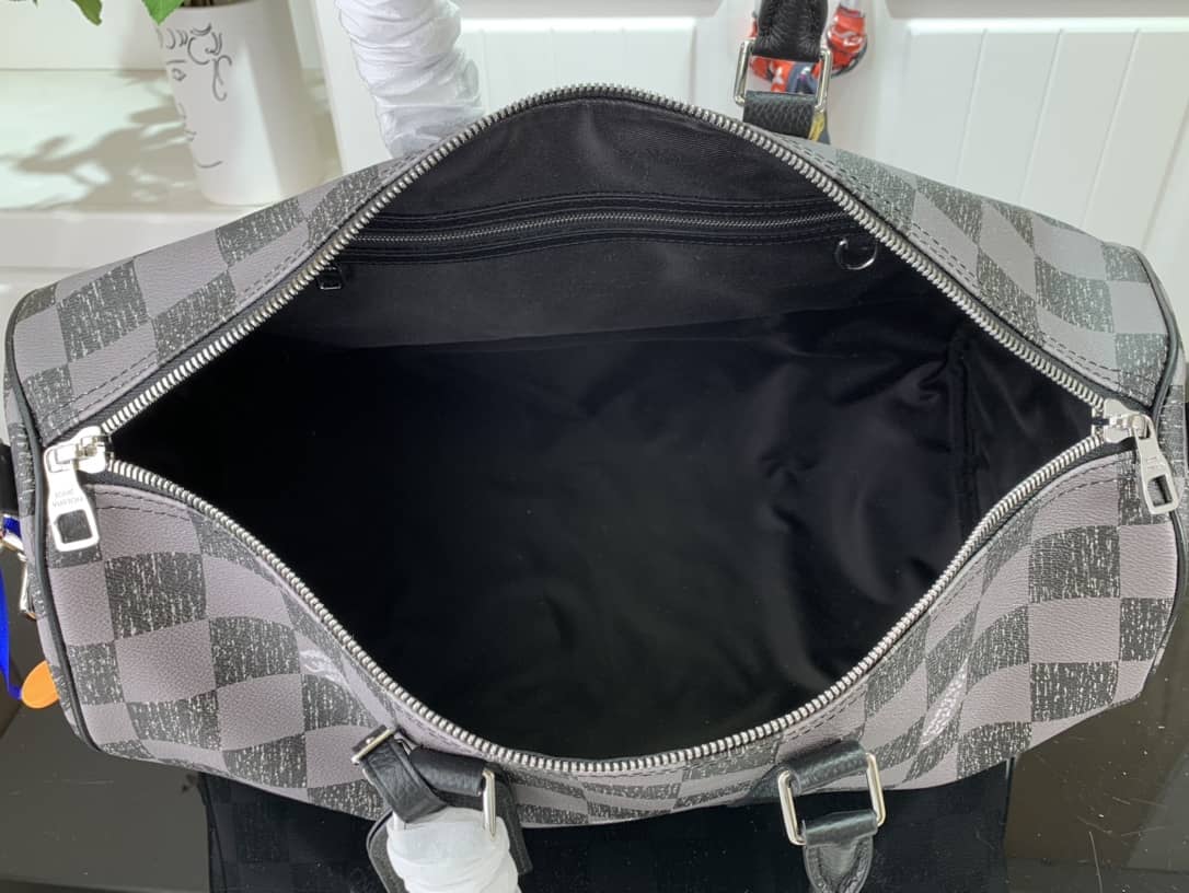 Louis Vuitton Keepall Bandoulière 45 Virgil Abloh Bag Replica Black N80404