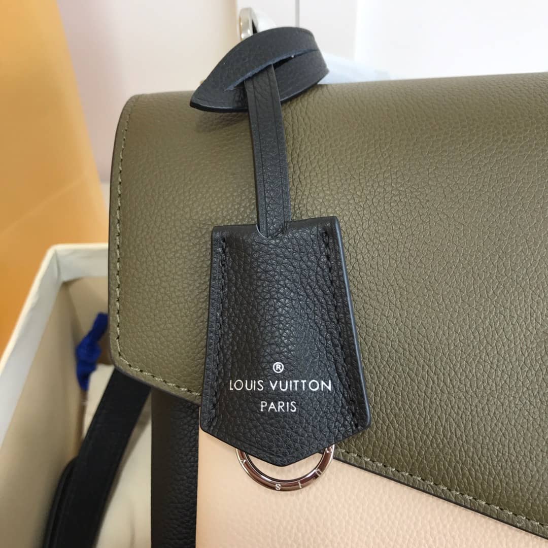 Louis Vuitton MyLockMe 2way Leather Grain Satchel Replica Green M54849