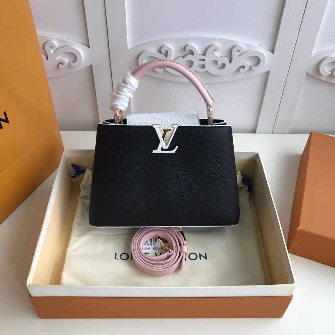 Louis Vuitton Capucines PM Taurillon Bag Replica Black M52988
