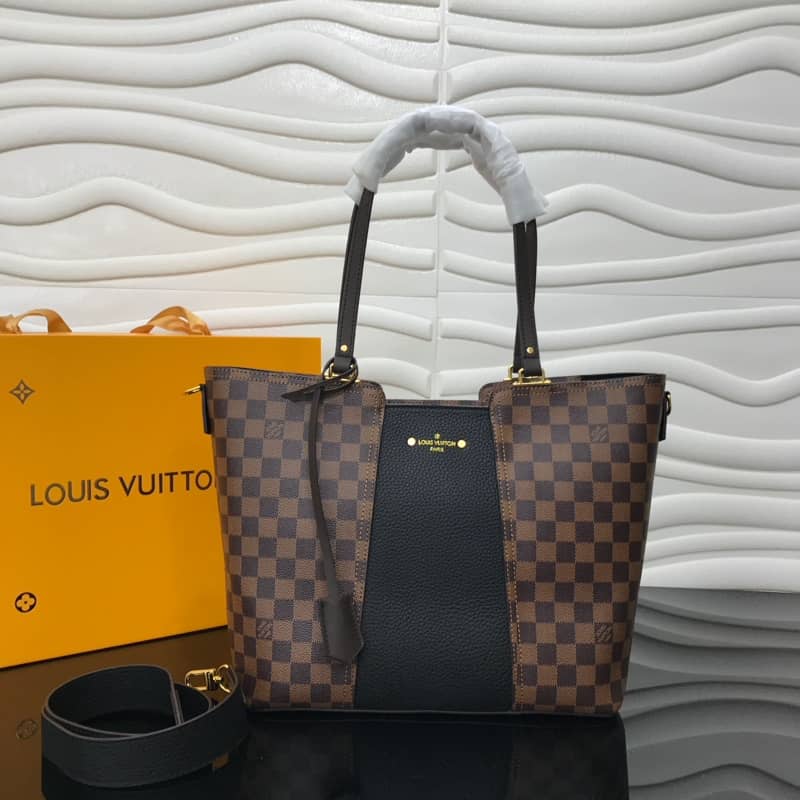 Louis Vuitton Jersey Damier Ebene Canvas Magnolia Bag Black Replica N44041