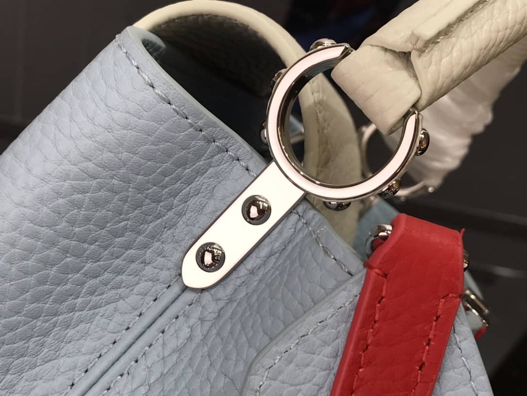 Louis Vuitton Capucines Mini Taurillon Leather Replica Bag Blue M57520