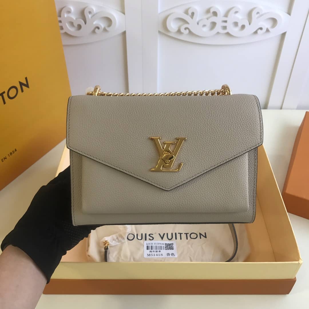Louis Vuitton MyLockMe BB Calf Chain Replica  Shoulder Bag Apricot M51418