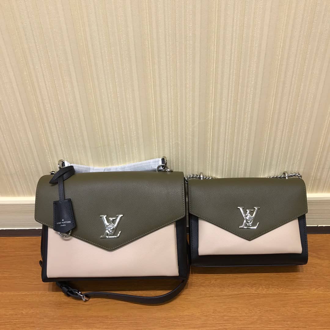 Louis Vuitton MyLockMe BB Calf Chain Replica Shoulder Bag Green M51418