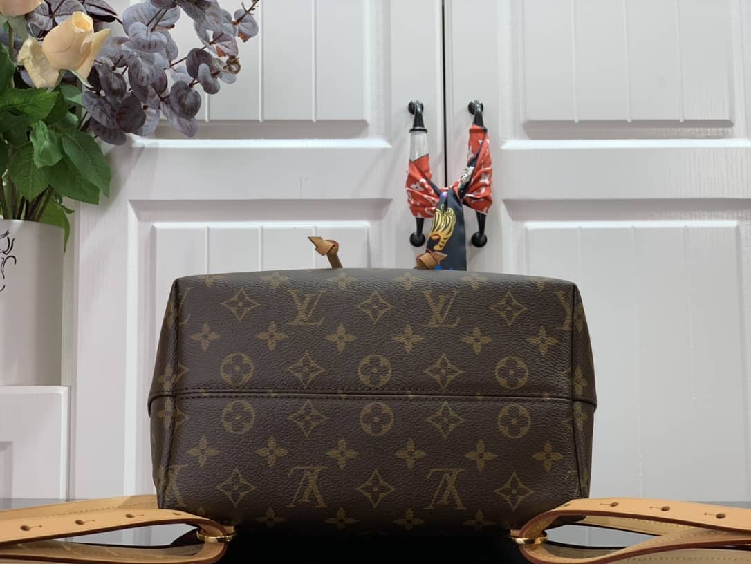 Louis Vuitton Ann Platt Montsouris PM Noir Leather Replica Backpack Brown M45205