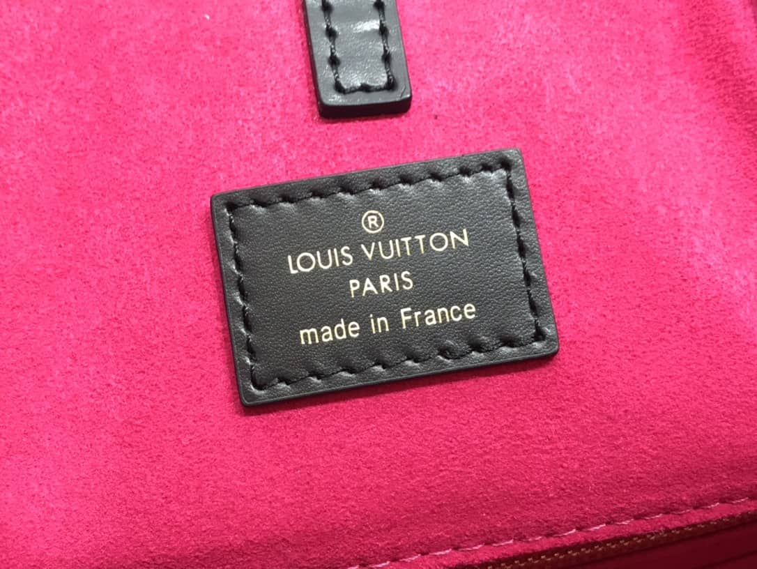 Louis Vuitton Onthego GM Leather Shearling Bag Black Replica M56958