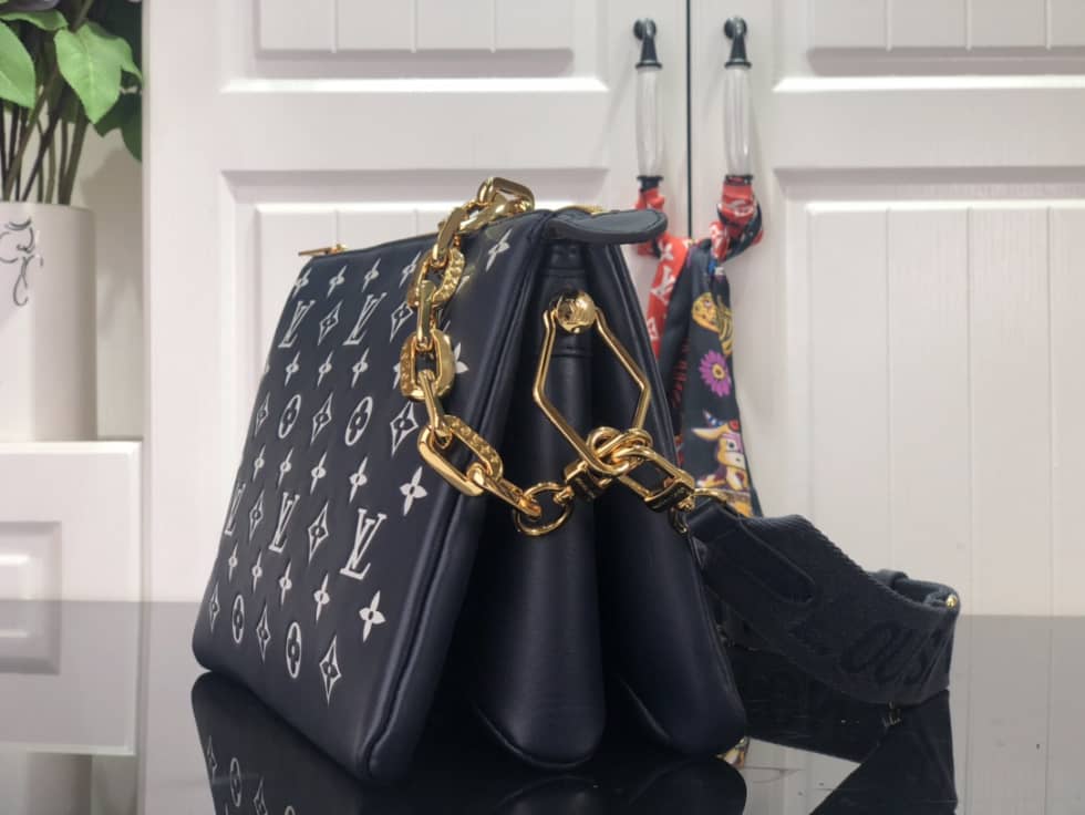 Best Replica Louis Vuitton Monogram Embossed Coussin PM M59398 Replica Shoulder Bag(ColaReps)