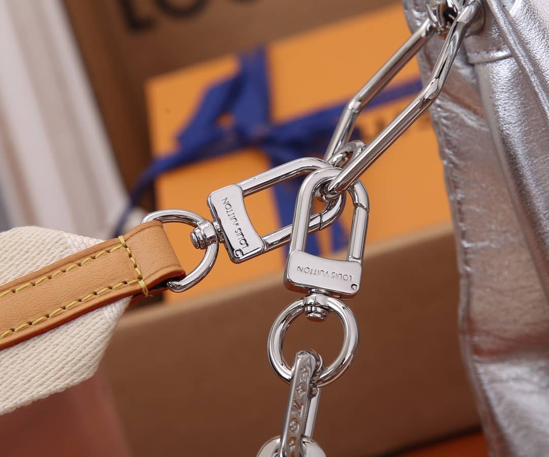 Louis Vuitton Coussin PM Monogram Embossed Replica Crossbody Bag Silver M57790