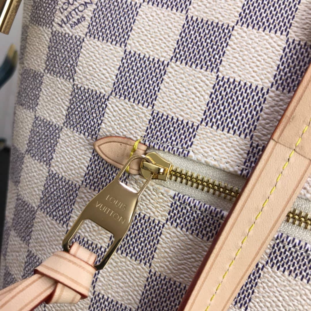 Louis Vuitton Damier Azur Jena MM Semi Tote Replica White M42267