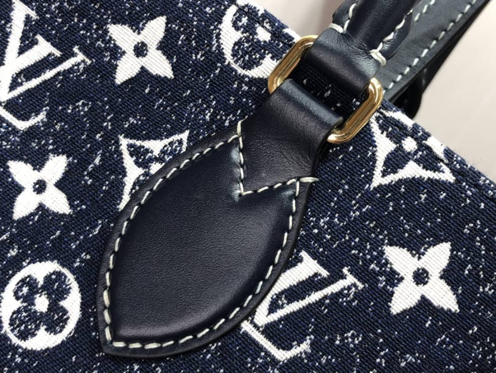 Louis Vuitton Onthego MM Denim Leather M59608 Replica Tote