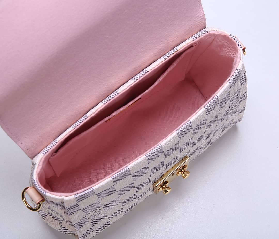 Louis Vuitton Damier Croisette Replica Shoulder Handbag White N41581