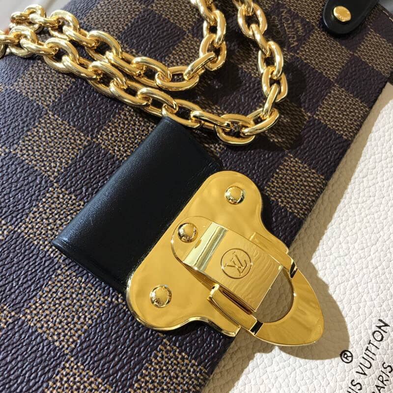 Louis Vuitton Vavin PM Damier Ebene Replica Shoulder Bag White N40113