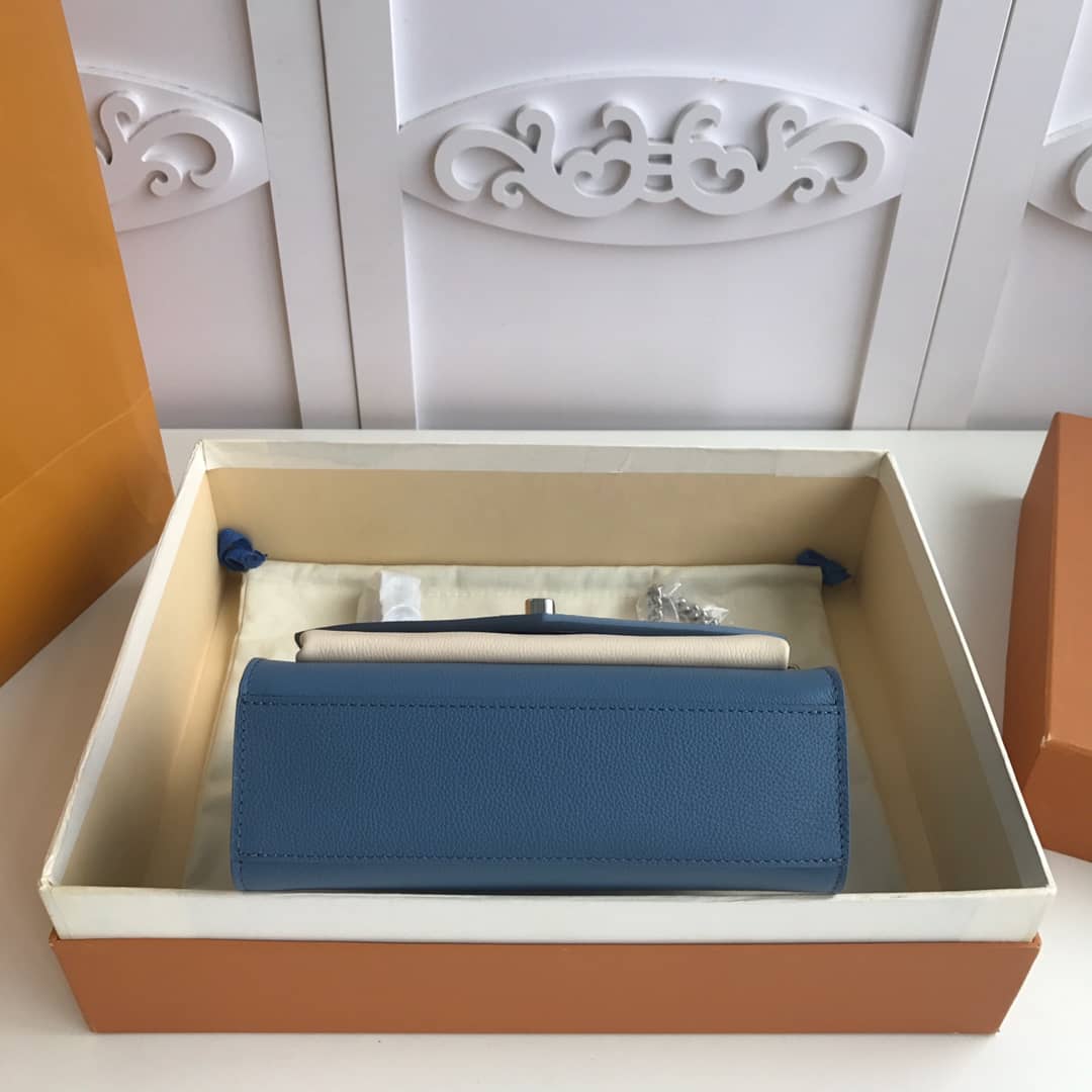 Louis Vuitton MyLockMe BB Calf Chain Replica Shoulder Bag Blue White M51418