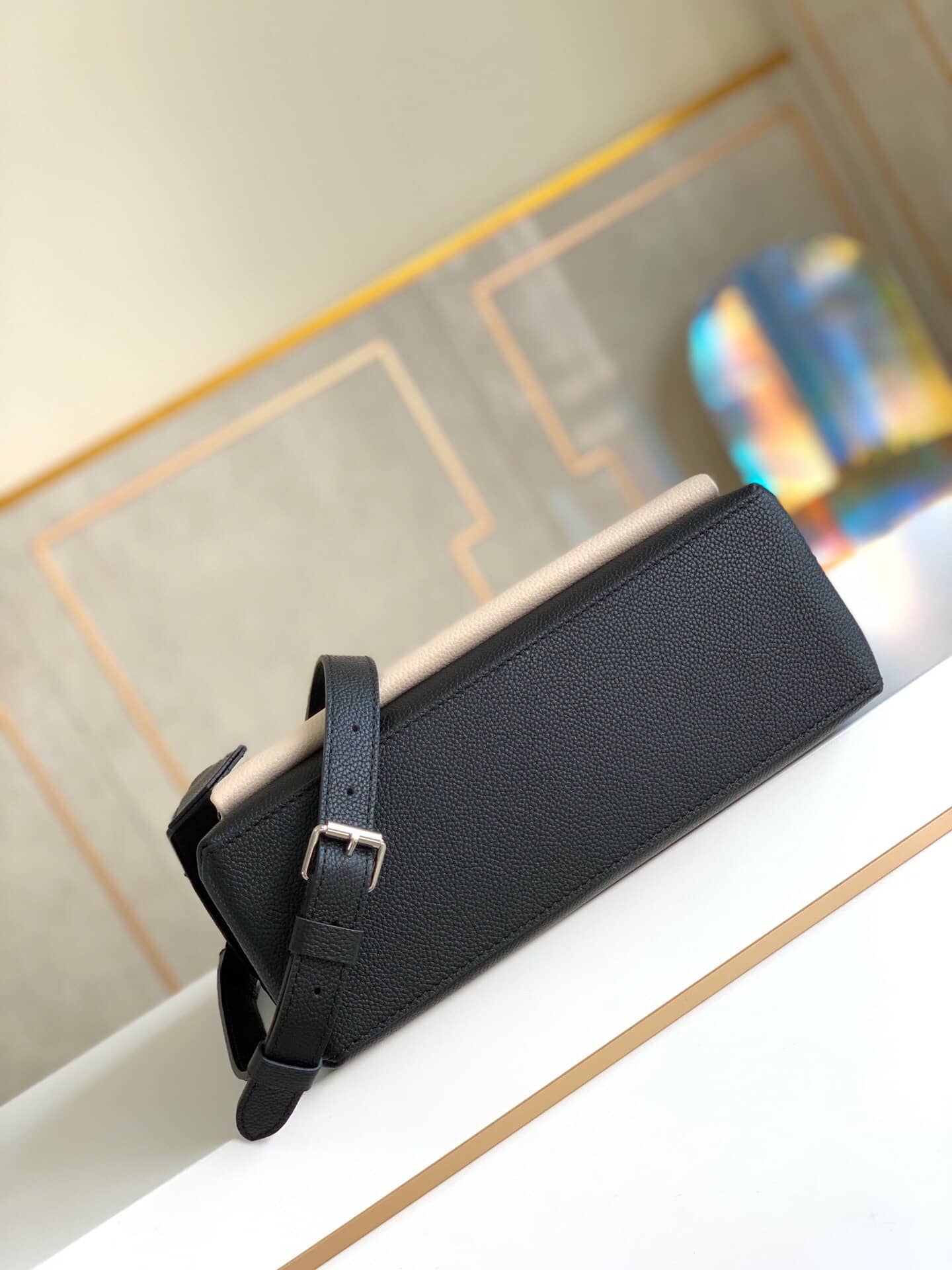 Louis Vuitton My Lockme Vanille Leather Crossbody Bag Replica M54878