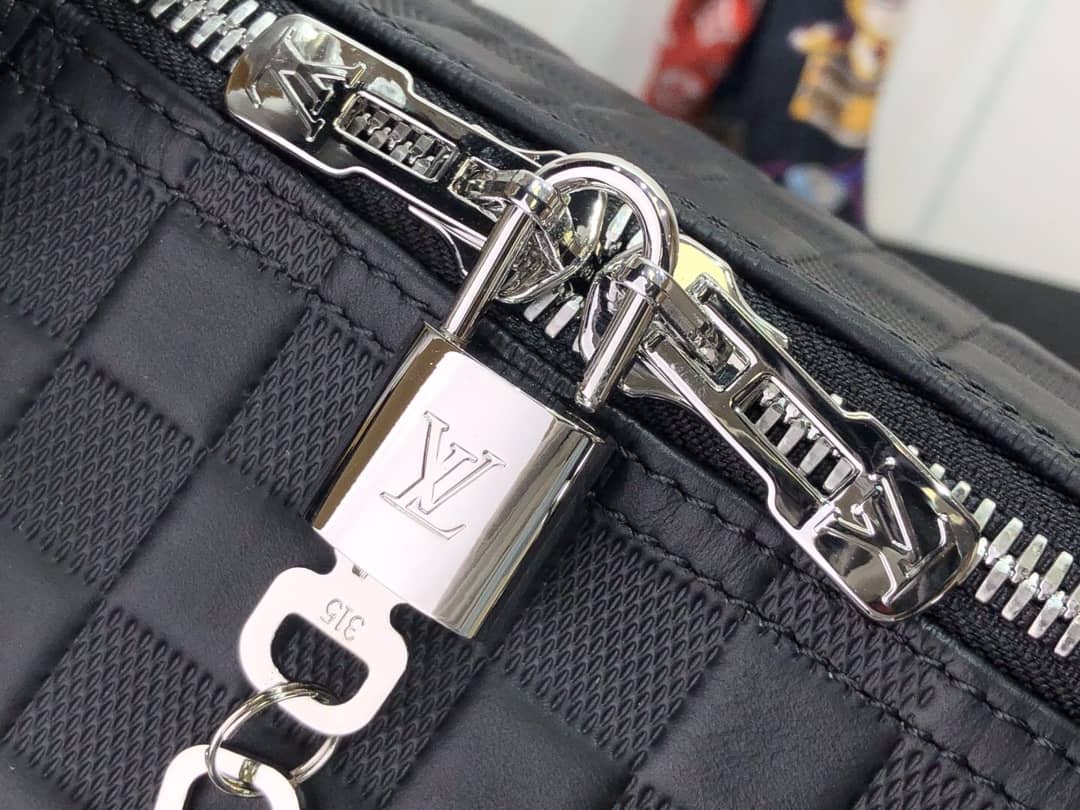 Louis Vuitton Keepall Bandouliere 45 Damier Amphini Boston Leather Bag Replica N41145