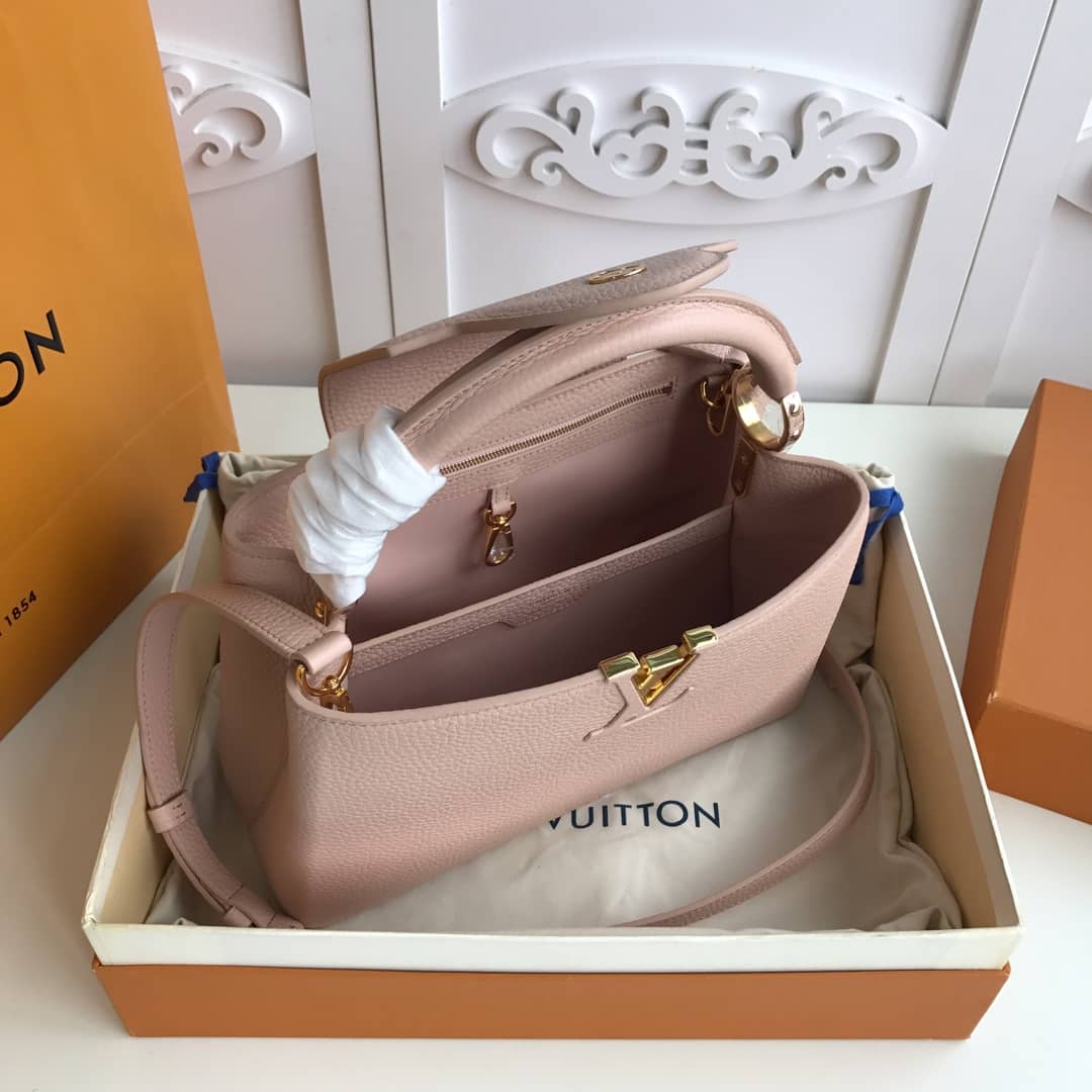 Louis Vuitton Capucines Taurillon Leather BB Bag Replica Pink M52451