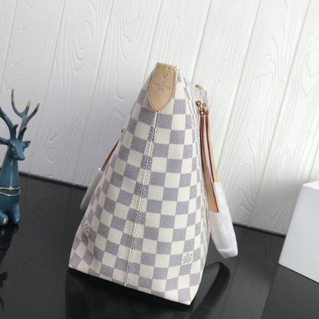 Louis Vuitton Damier Azur Jena MM Semi Tote Replica White M42267