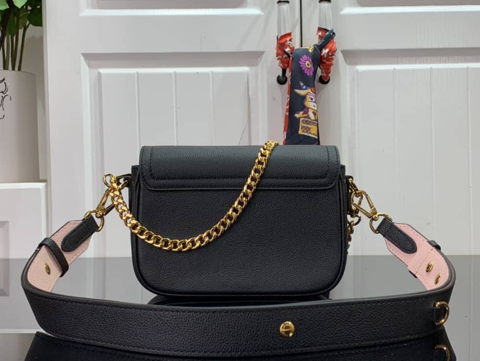 Louis Vuitton Lockme Tender Leather Black M58557 Replica Crossbody Bag