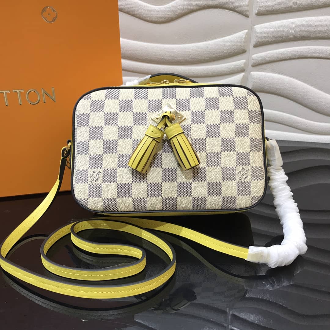 Louis Vuitton Damier Saintonge Replica Camera Bag Yellow N40154