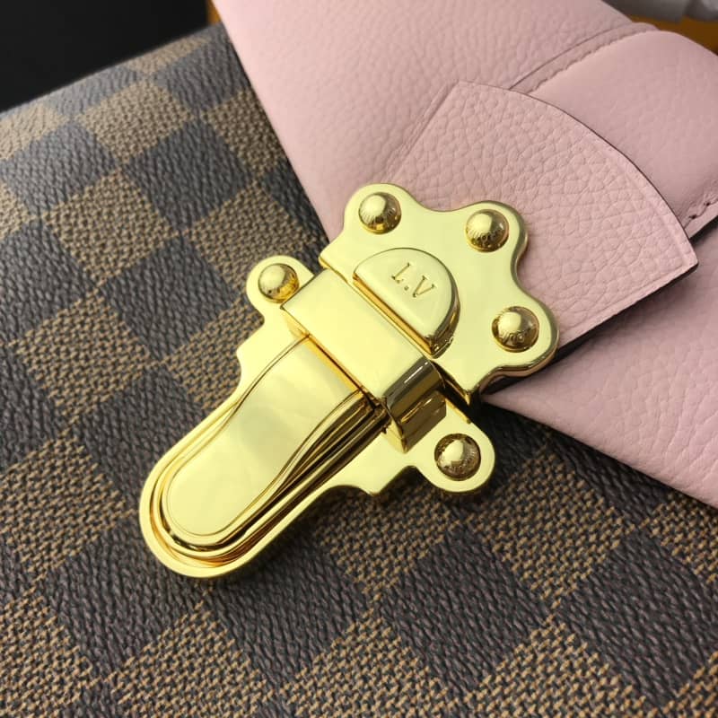 Louis Vuitton Damier Ebene Clapton Replica Backpack Pink N42262