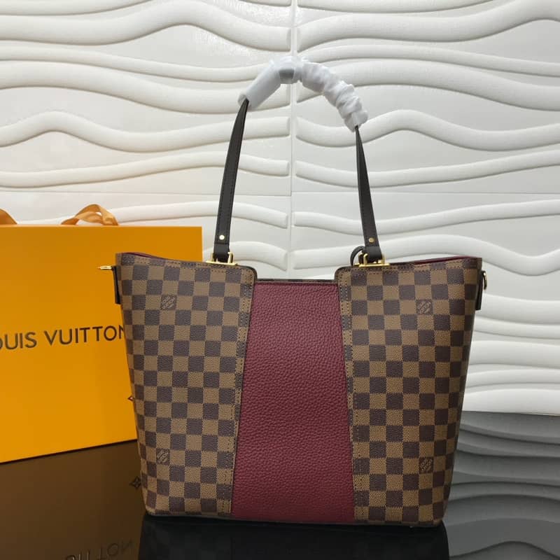 Louis Vuitton Jersey Damier Ebene Canvas Magnolia Bag Replica Purple N44041