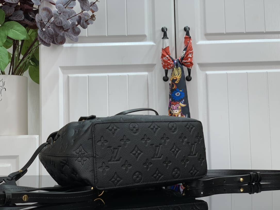 Louis Vuitton Ann Platt Montsouris PM Noir Leather Replica Backpack Black M45205