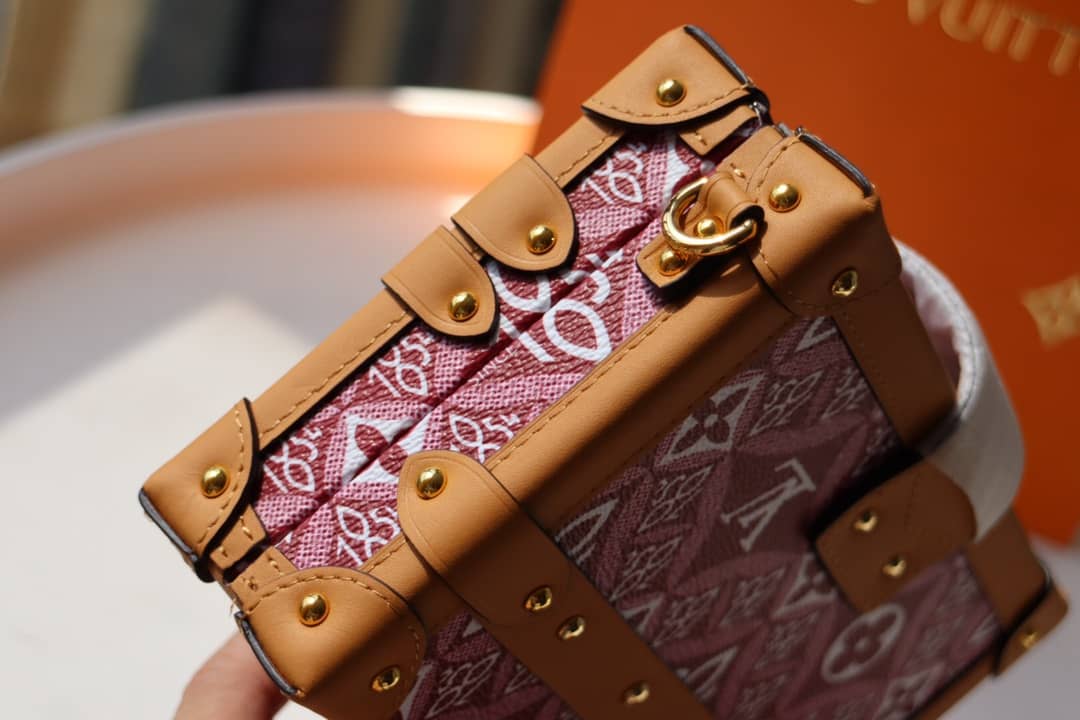 Louis Vuitton Petite Malle Monogram Canvas Replica Bag Red M40273