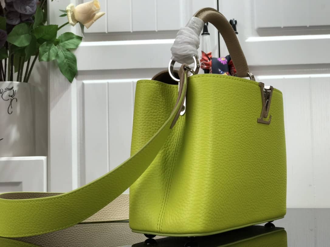 Louis Vuitton Capucines Mini Taurillon Leather Replica Bag Green M57520